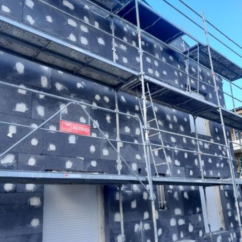 Pendant les travaux d'ITE